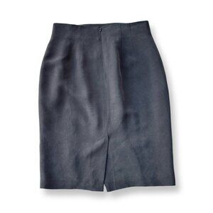 Dana Buchman Women's Silk Skirt Brown Pure 100% Pencil Size 12 M: 30"Wx25"L